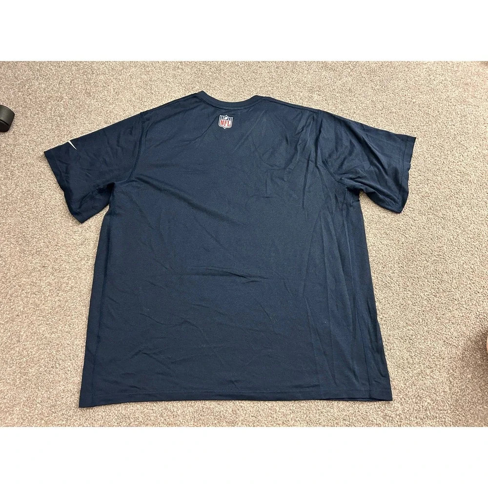 Nike T-Shirt Mens XXL Navy Blue Excellent Dallas Cowboys Football Dri-Fit NFL